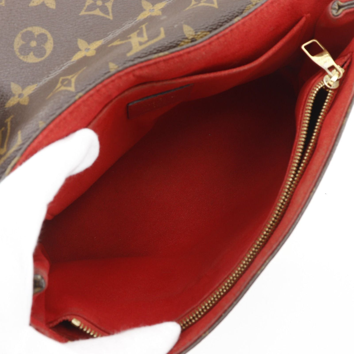 Louis Vuitton Saint Placide Monogram Canvas Cerise Brown Shoulder Bag — view 5