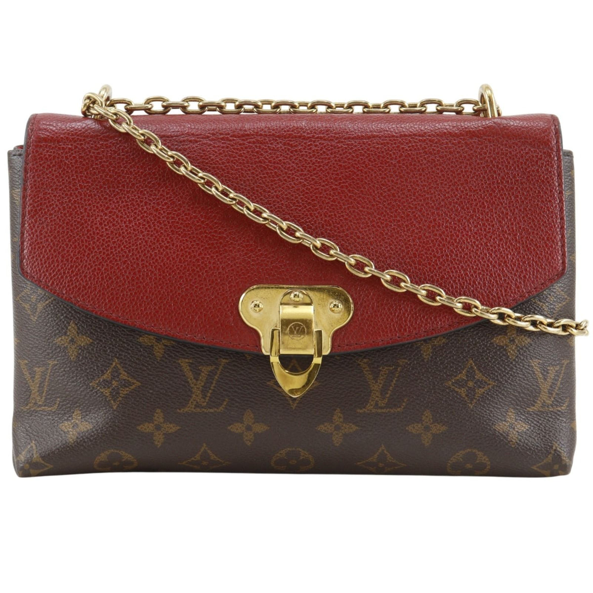 Louis Vuitton Saint Placide Monogram Canvas Cerise Brown Shoulder Bag