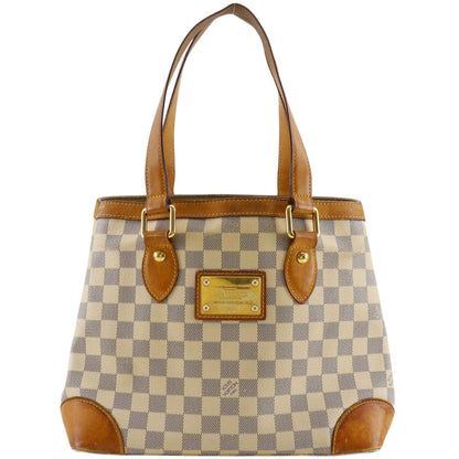 Louis Vuitton Hampstead PM Damier Azur Canvas White Tote Bag