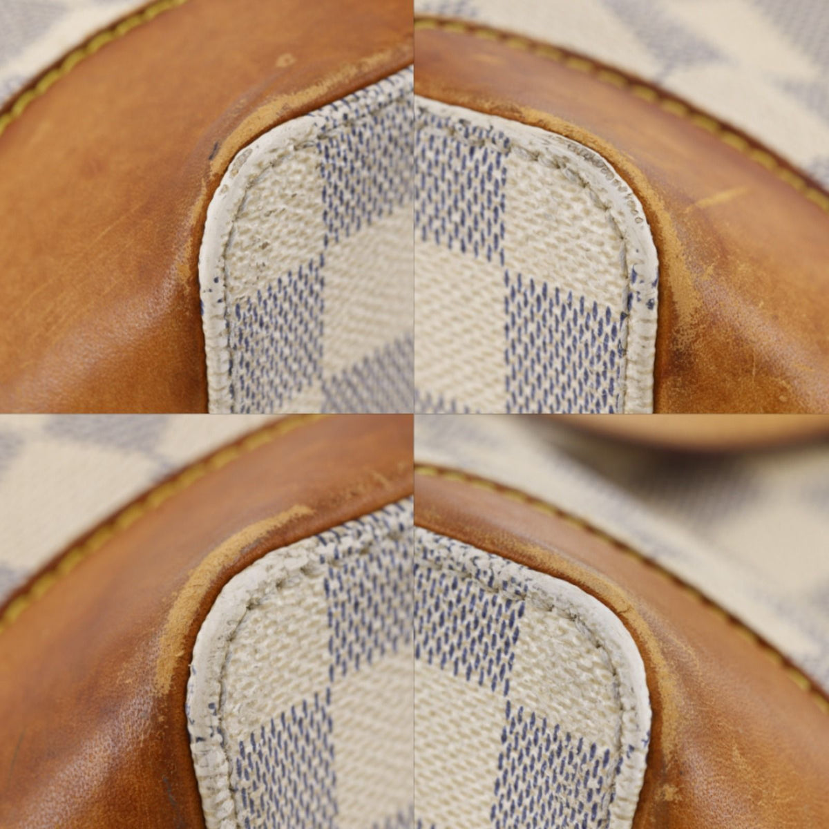 Louis Vuitton Hampstead PM Damier Azur Canvas White Tote Bag — view 4