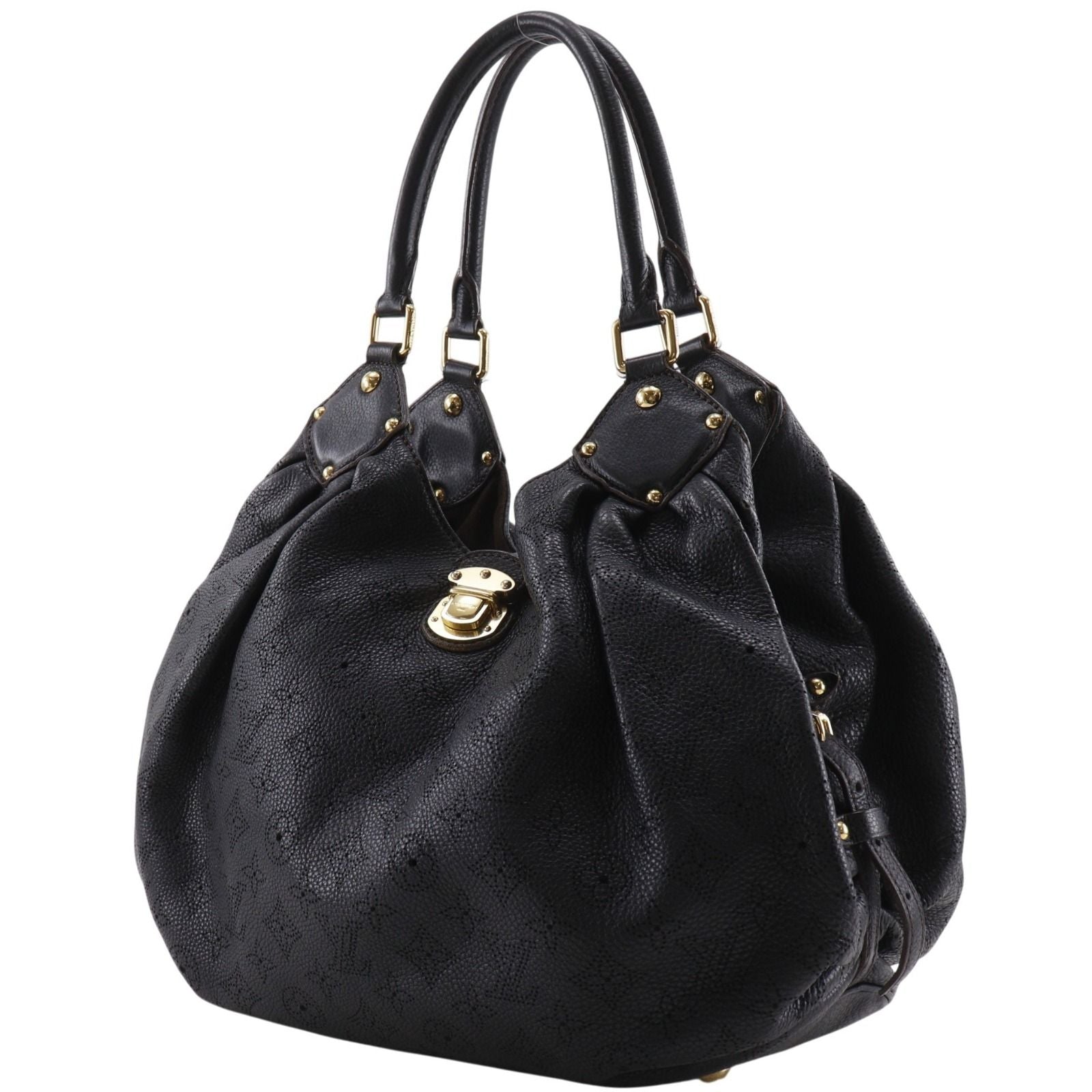 Louis Vuitton Mahina L Monogram Noir Black Tote Bag — view 2