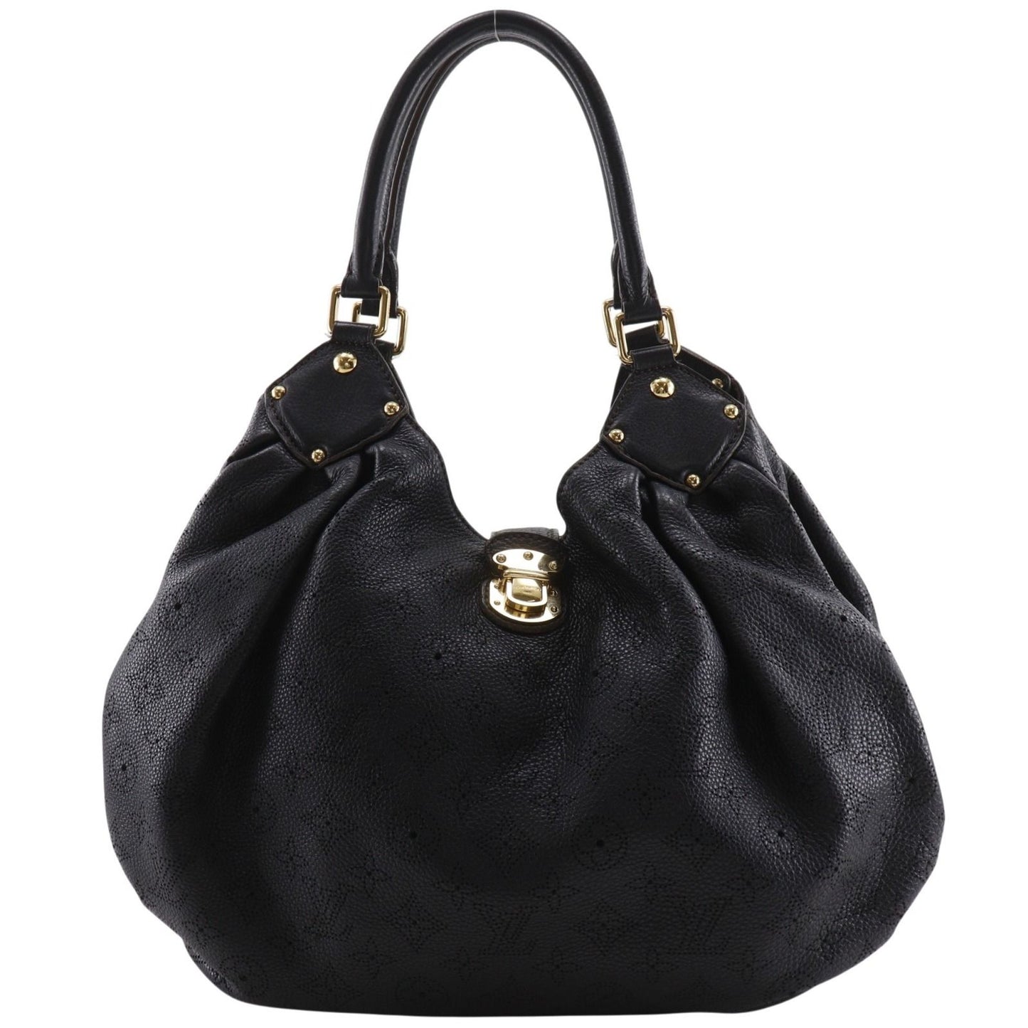 Louis Vuitton Mahina L Monogram Noir Black Tote Bag
