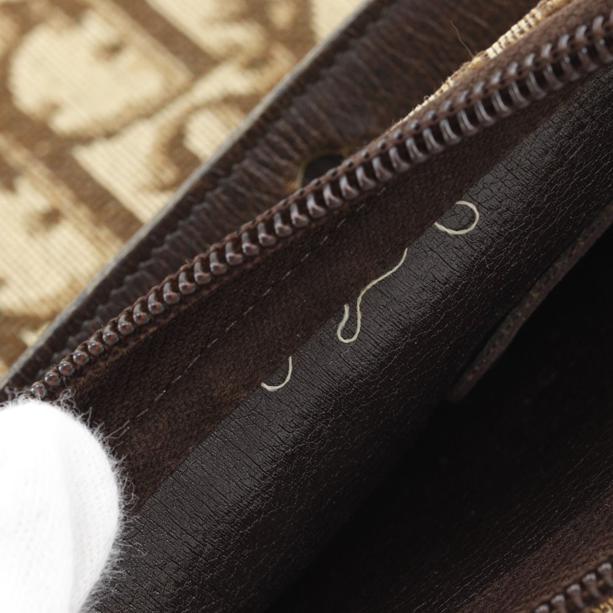 Dior Trotter CD Logo Vintage Canvas Brown Shoulder Bag — view 7