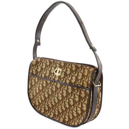 Dior Trotter CD Logo Vintage Canvas Brown Shoulder Bag — view 2