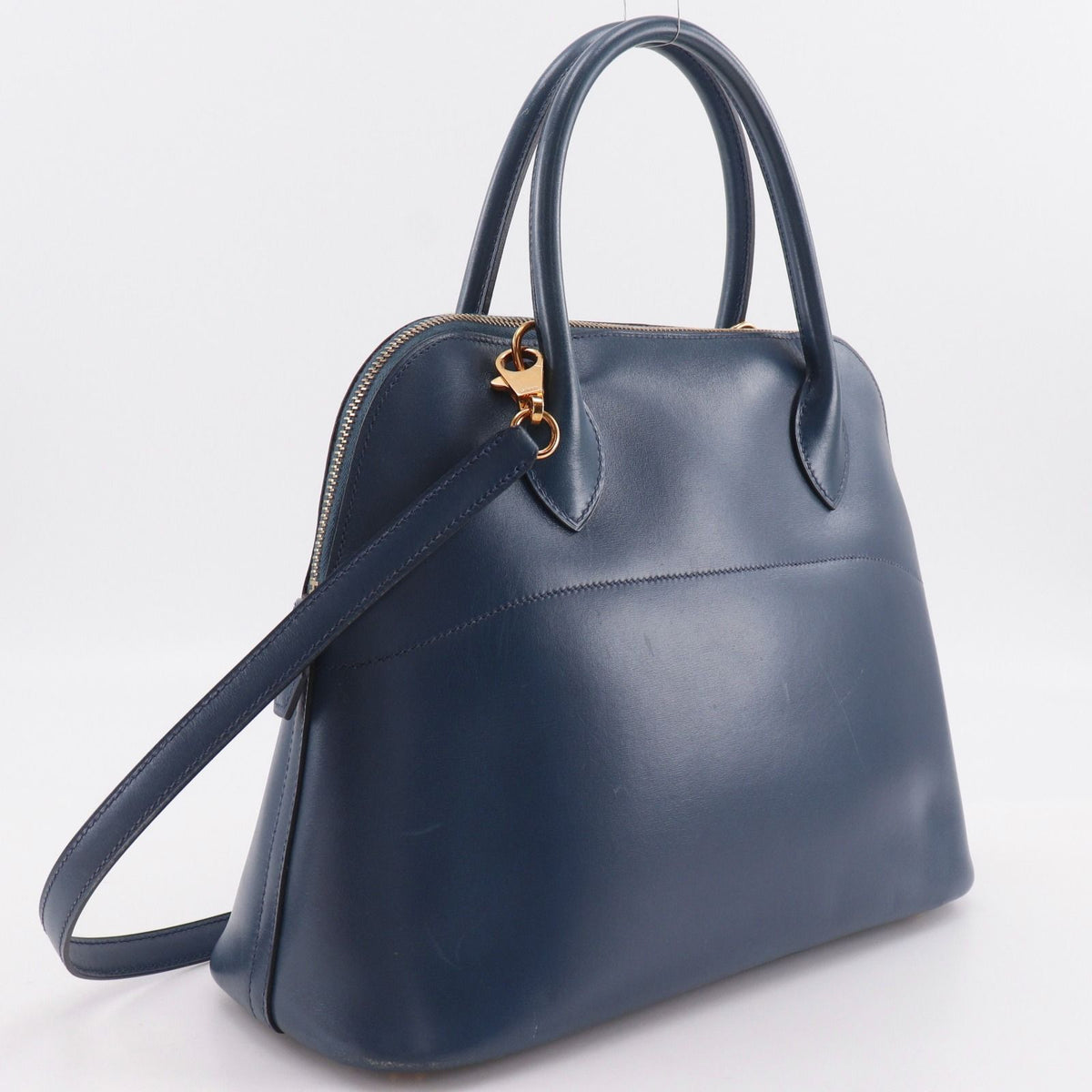 Hermes Bolide 31 2-Way Shoulder Votadelact Blue Marine Gold B Handbag — view 3