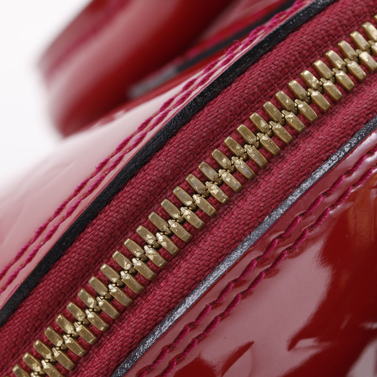 Louis Vuitton Alma BB 2-Way Shoulder Monogram Vernis Pomme D'amour Red Handbag — view 8