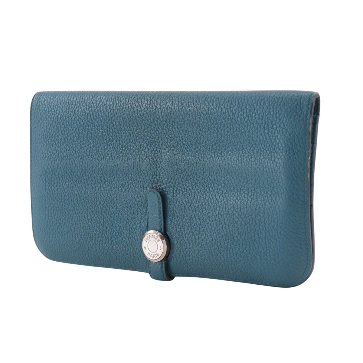 Hermes Dogon Long Taurillon Clemence Blue Wallet — view 2