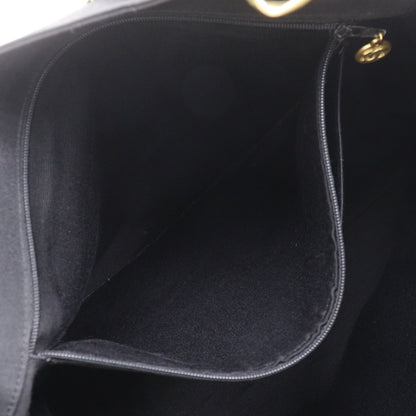 Chanel CC Logo Chain Tote Bag Nylon Black — view 8