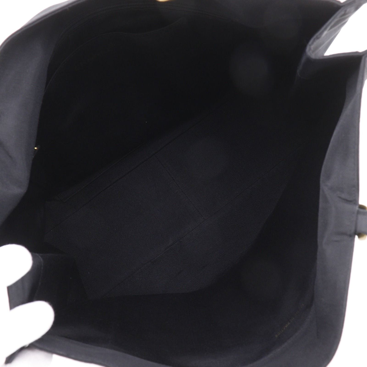Chanel CC Logo Chain Tote Bag Nylon Black — view 6