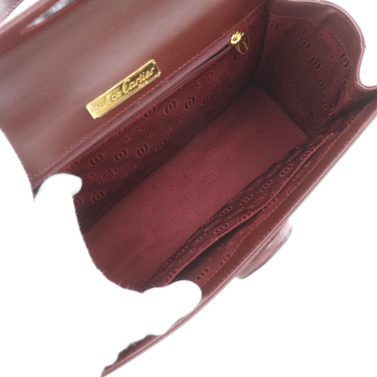 Cartier Must Line Calfskin Bordeaux Handbag — view 6