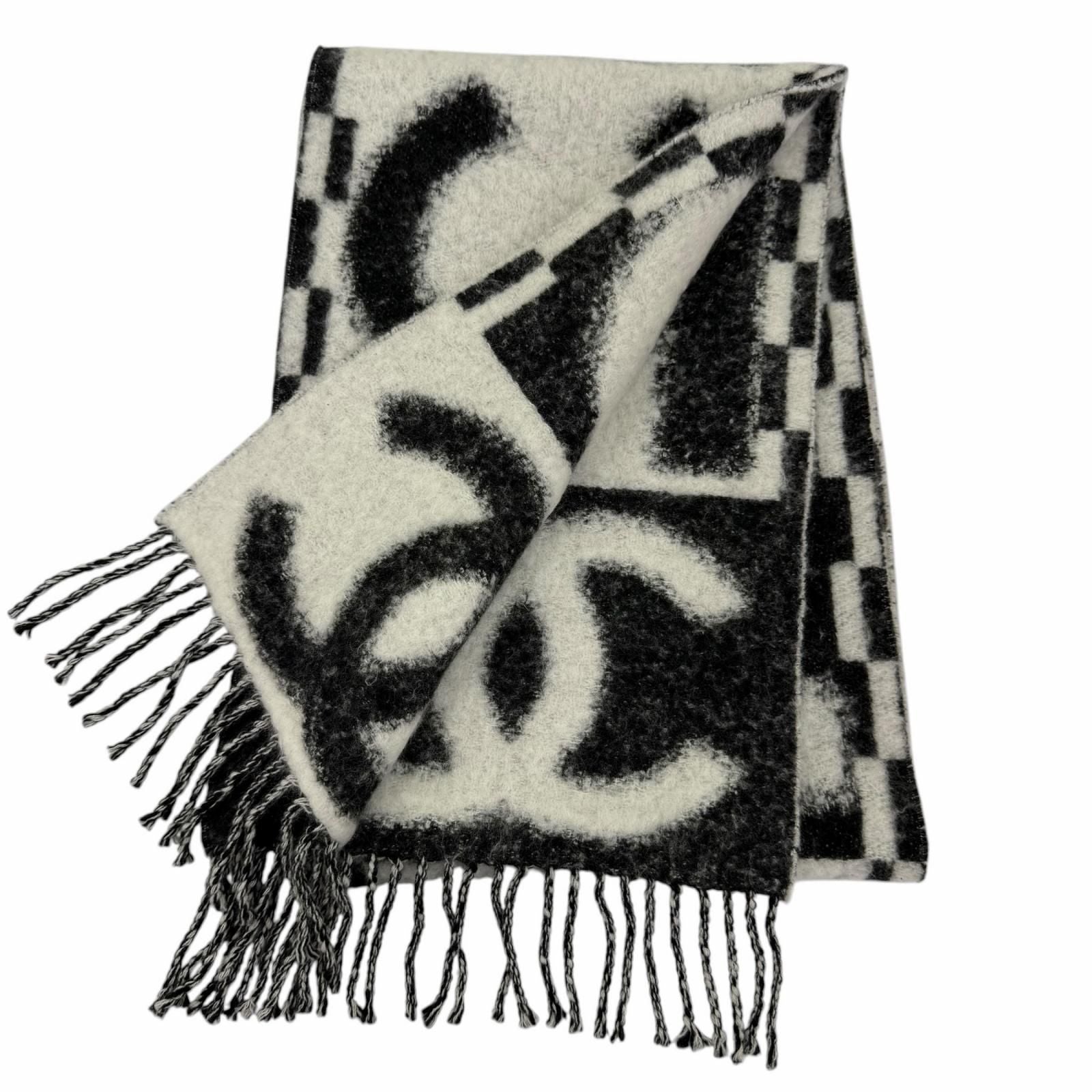 Chanel Cashmere Silk Blend CC Logo Scarf — view 3