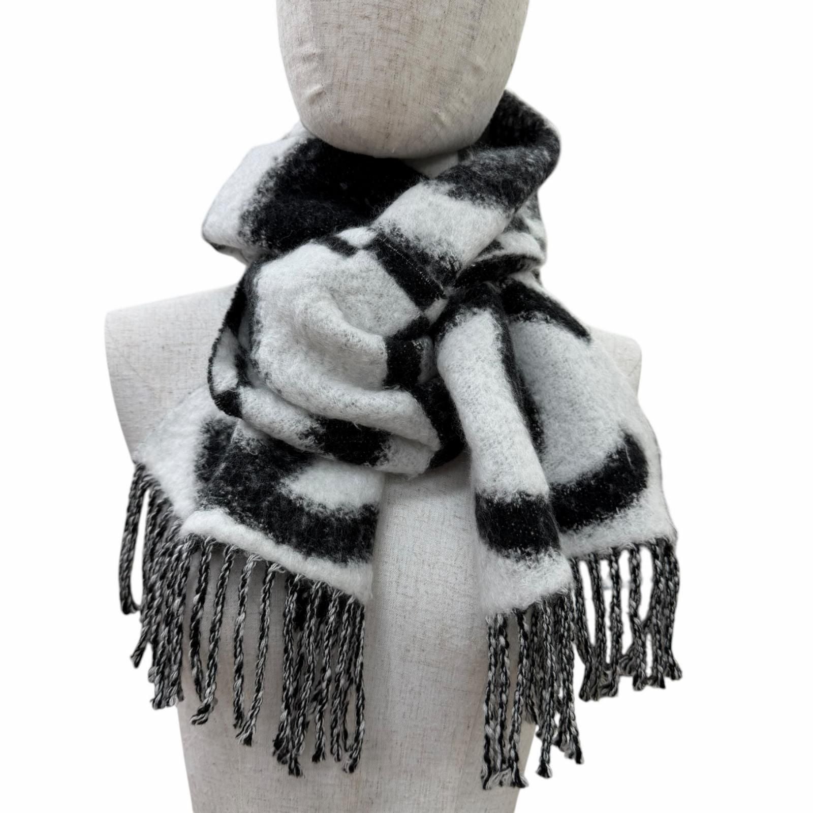 Chanel Cashmere Silk Blend CC Logo Scarf — view 6