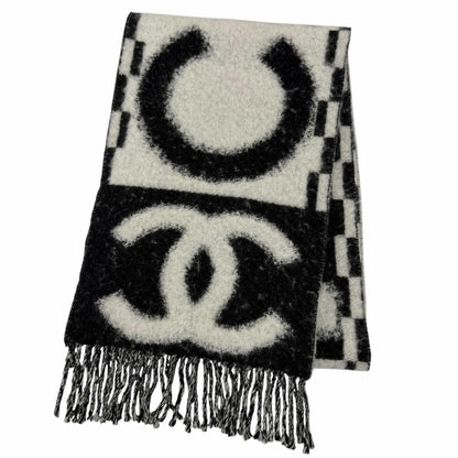 Chanel Cashmere Silk Blend CC Logo Scarf
