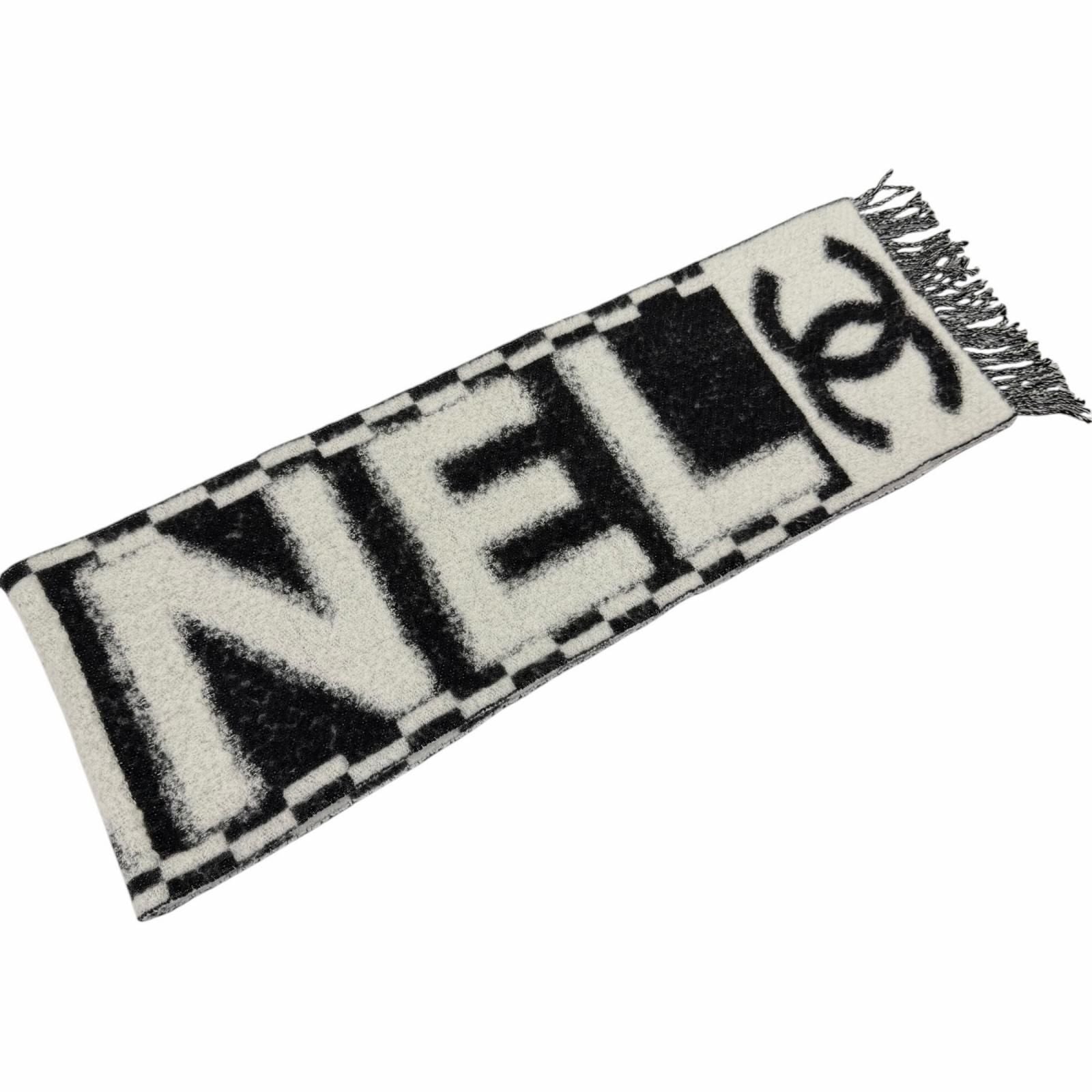 Chanel Cashmere Silk Blend CC Logo Scarf — view 5