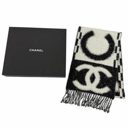 Chanel Cashmere Silk Blend CC Logo Scarf — view 2