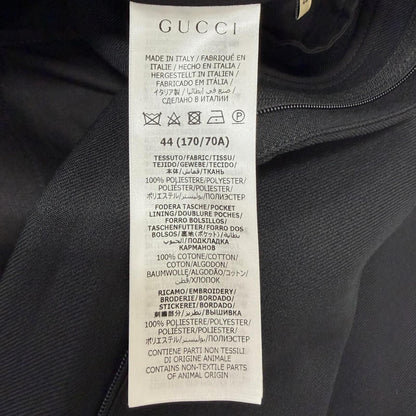 Gucci Logo Embroidery Side Line Trousers Pants Black 44 — view 7