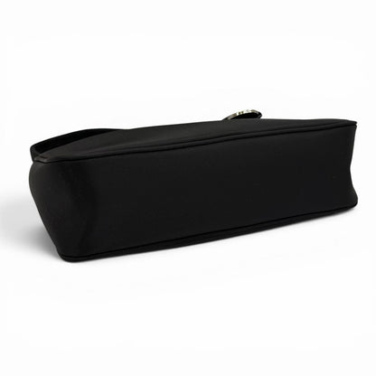 Prada Re Edition Re-Nylon Mini Bag With Triangular Plate Charm Black — view 4