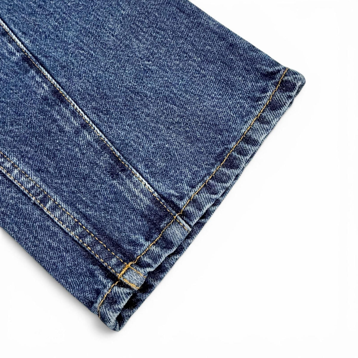 Loewe Asymmetric JE Denim Logo Leather Patch Pants Indigo Blue 46 — view 6