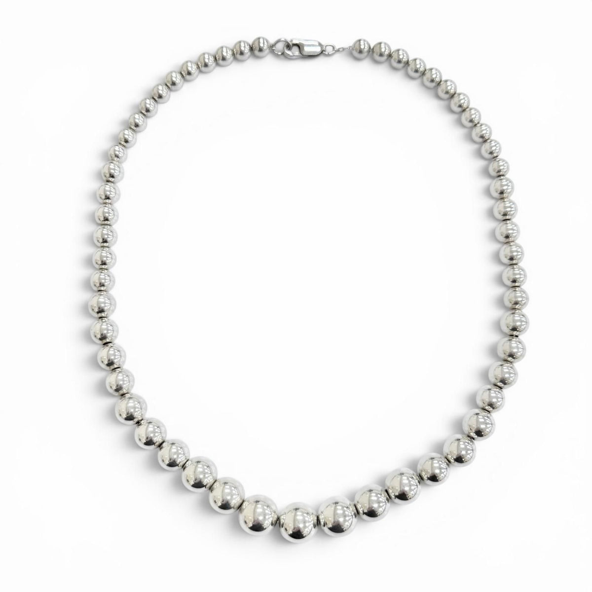 Tiffany & Co HardWear Graduated Ball Necklace 925 Silver