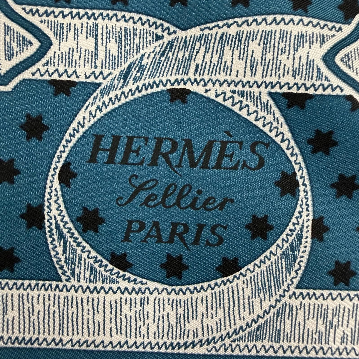 Hermes Carre 55 Apron Dole Bandana 100% Silk Scarf Blue — view 8