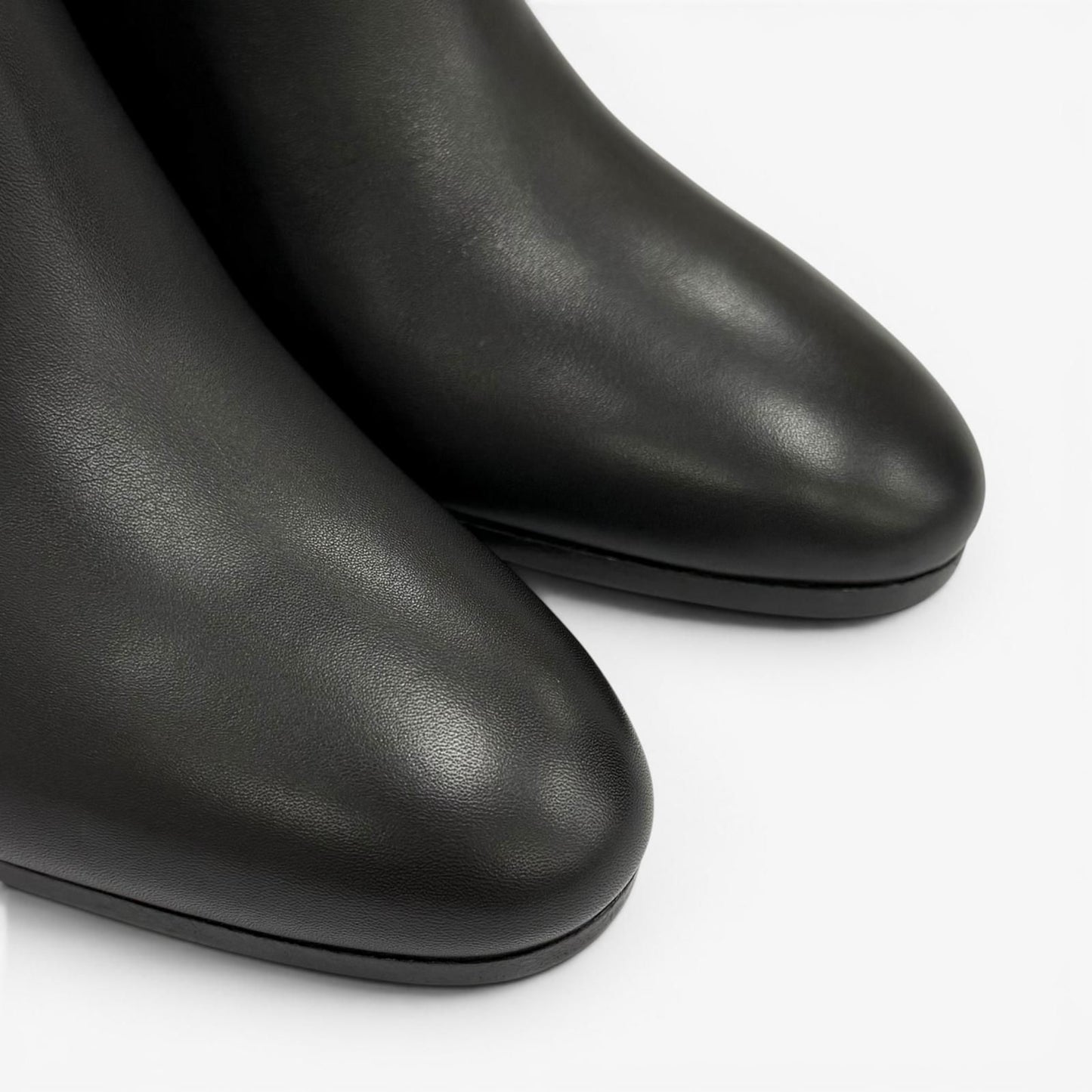 Hermes Saint Germain Silver Kelly Buckle Leather Short Boots Black — view 7