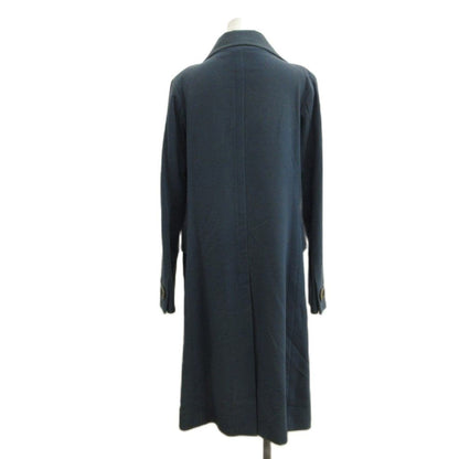 Louis Vuitton Coat Wool 36 Blue Double Breasted Long Sleeve Long Length Logo — view 2