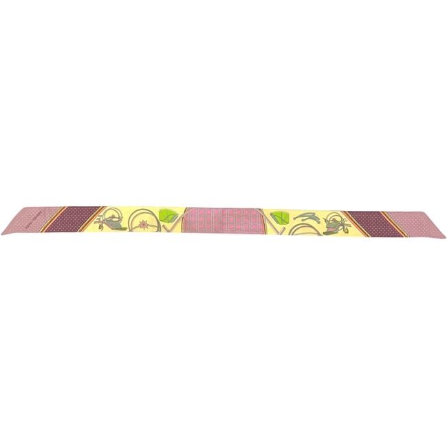 Hermes Ribbon Scarf Twilly Yellow Pink Foldable Top Carriage Already Cleaned — view 2