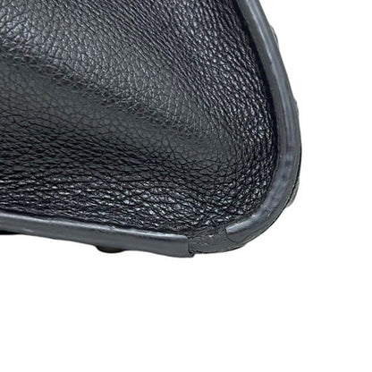 Prada 2-Way Black Nero Leather Glace Calfskin Studs 231 Shoulder Bag — view 7
