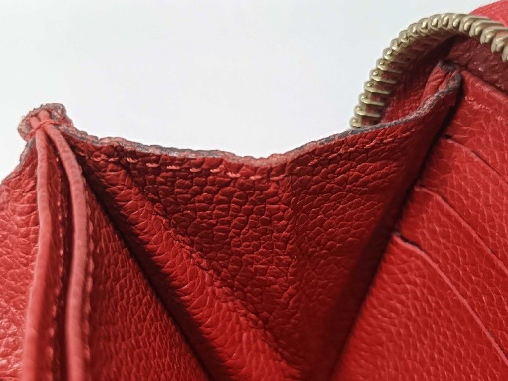 Louis Vuitton Wallet Zippy Cerise Monogram Empreinte Zip Around Gold — view 8