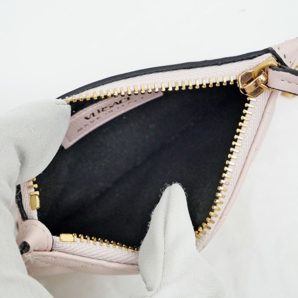 Versace Fragment Case Quilted Leather Pink Medusa Gold Card — view 5