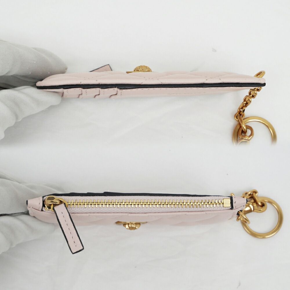 Versace Fragment Case Quilted Leather Pink Medusa Gold Card — view 3
