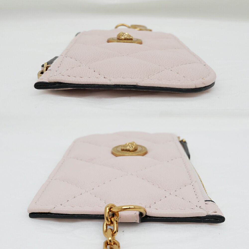 Versace Fragment Case Quilted Leather Pink Medusa Gold Card — view 4