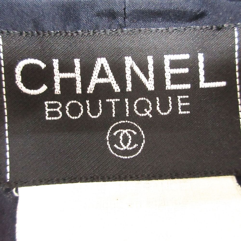 Chanel Tailored Jacket Silk Navy — view 7