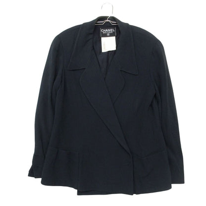 Chanel Tailored Jacket Silk Navy