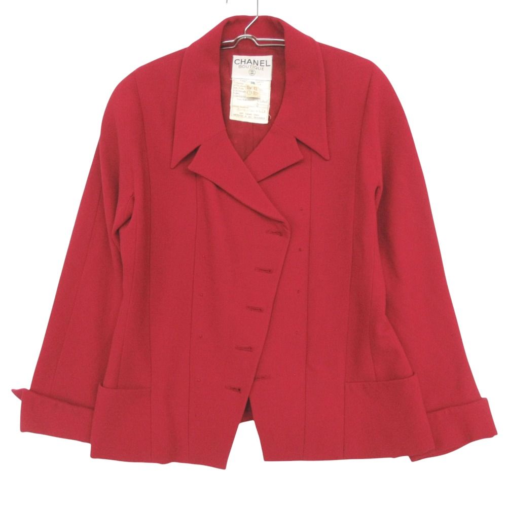Chanel Suit Vintage Wool Skirt Jacket Set Peak Lapel — view 2