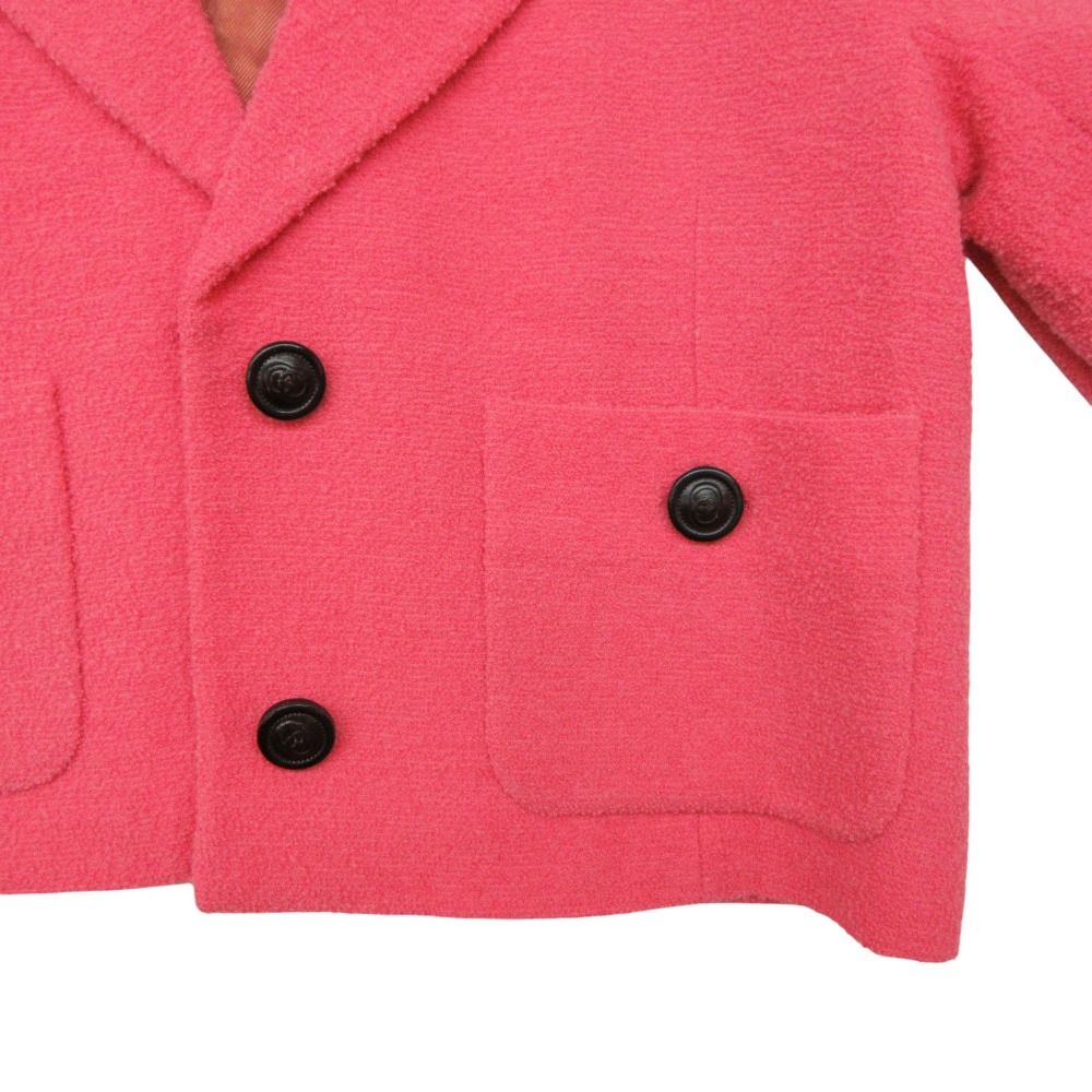 Gucci jacket Interlocking G Button Tweed Croppedjacket Shaw-g Length Pink — view 5