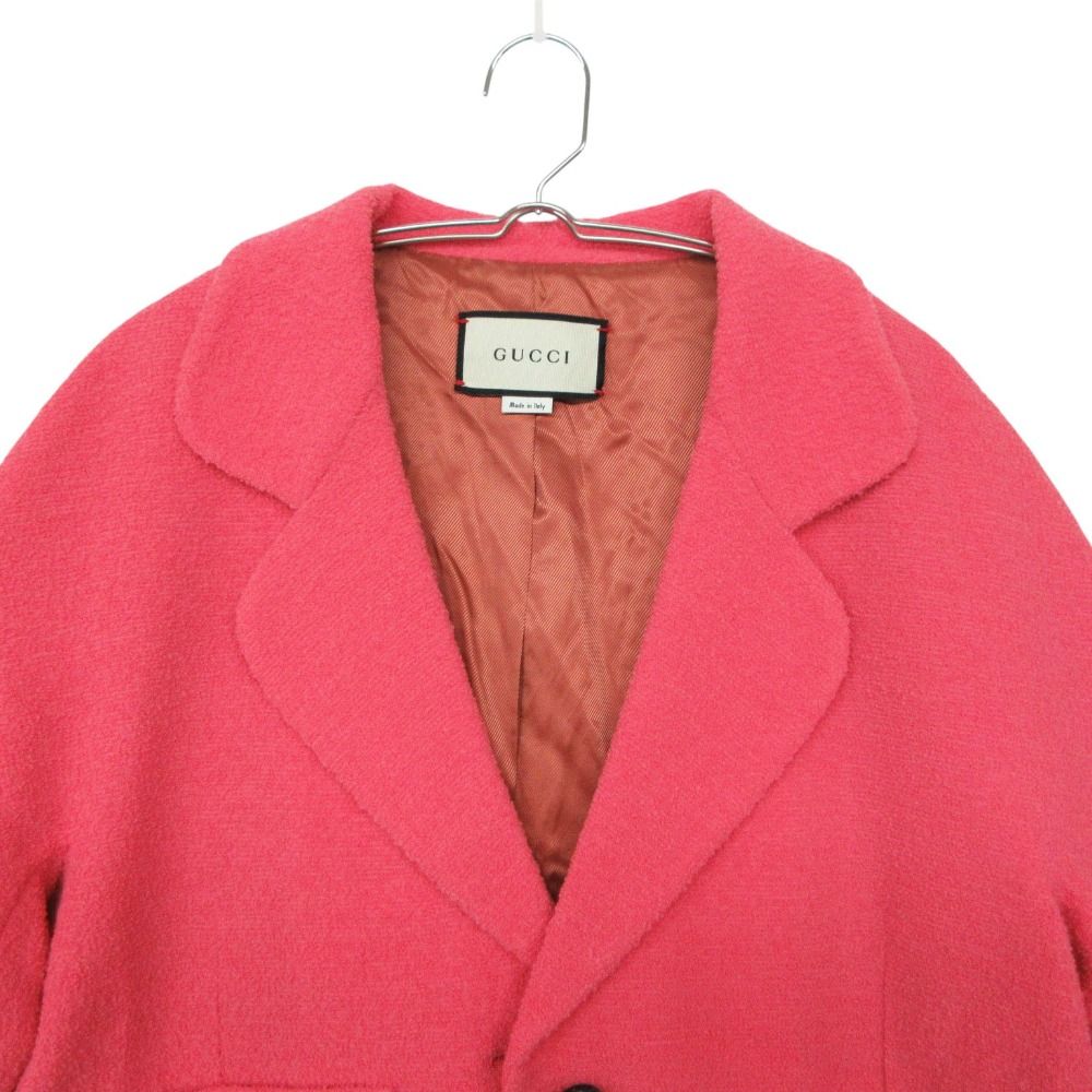 Gucci jacket Interlocking G Button Tweed Croppedjacket Shaw-g Length Pink — view 4