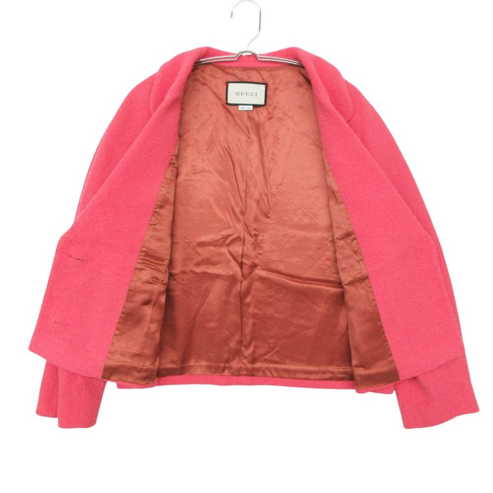 Gucci jacket Interlocking G Button Tweed Croppedjacket Shaw-g Length Pink — view 3