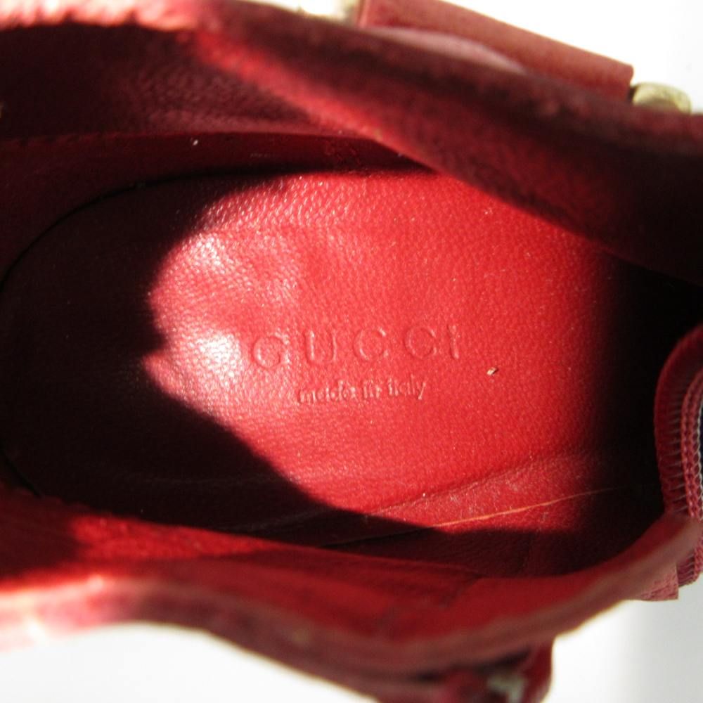 Gucci GG Canvas D Ring Ankle Boots Leather Pointed Toe High Heels All Over — view 7