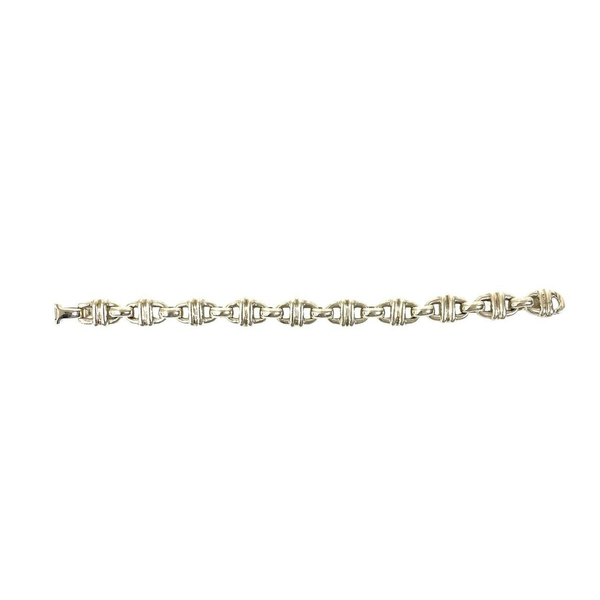 Hermes Vintage Cybele 925 Sterling Silver Chain Bracelet Bangle — view 5