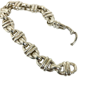 Hermes Vintage Cybele 925 Sterling Silver Chain Bracelet Bangle — view 4