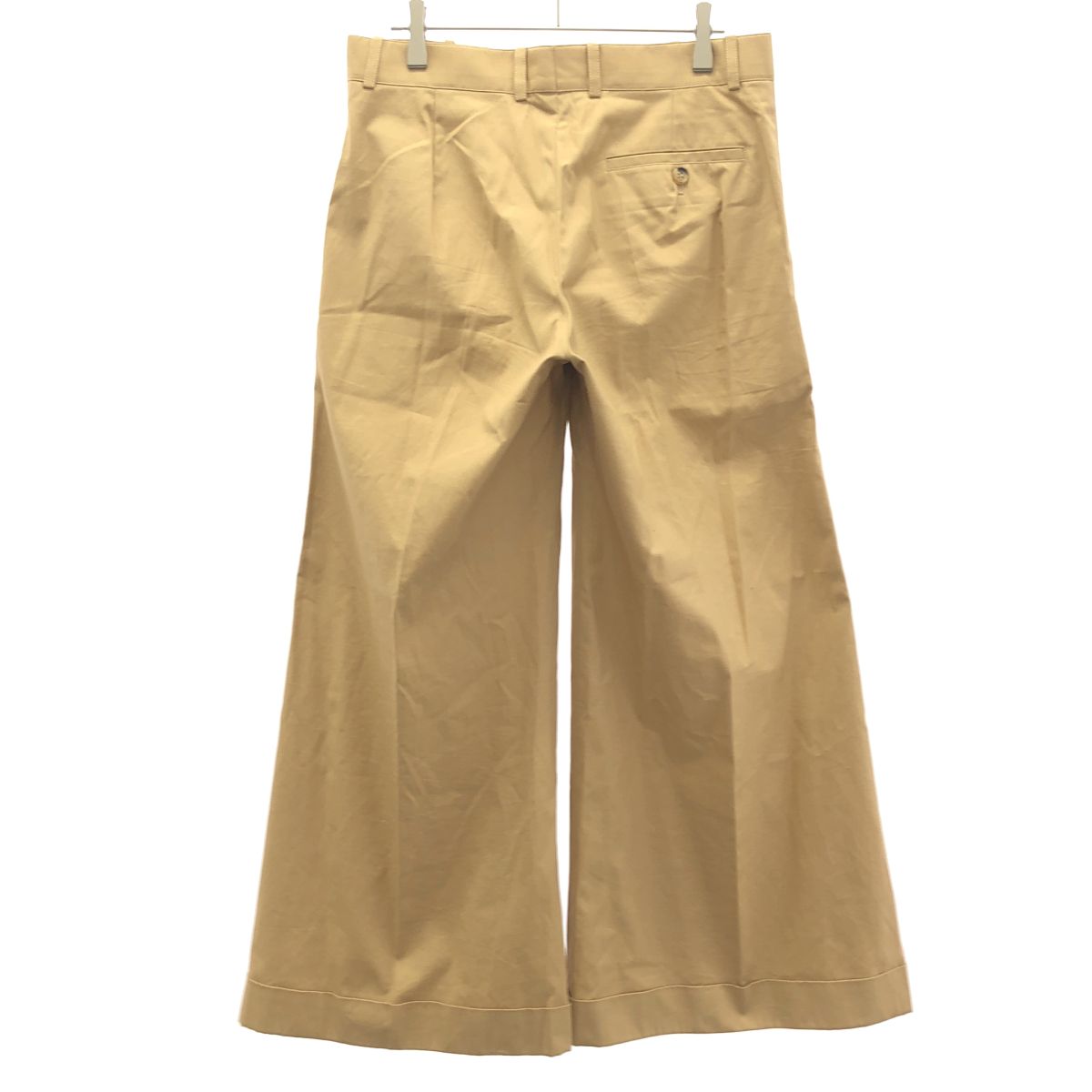 Celine by Phoebe Philo Cotton Wide Trousers Pants 2 Beige 36 — view 2
