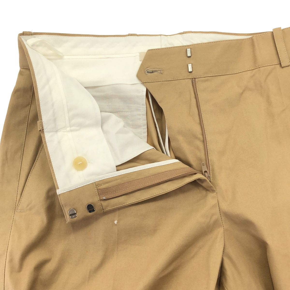 Celine by Phoebe Philo Cotton Wide Trousers Pants 2 Beige 36 — view 4