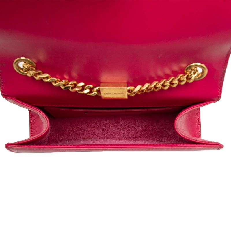 Saint Laurent YSL Monogram Classic Kate Tassel Chain Shoulder Bag Pink Leather — view 4