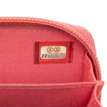 Chanel CC Logo Coin Purse Pink Caviar Leather — view 6
