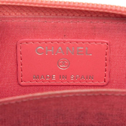Chanel CC Logo Coin Purse Pink Caviar Leather — view 5