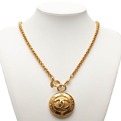 Chanel Vintage CC Logo Mirror Pendant Chain Rogue Gold Plated — view 6