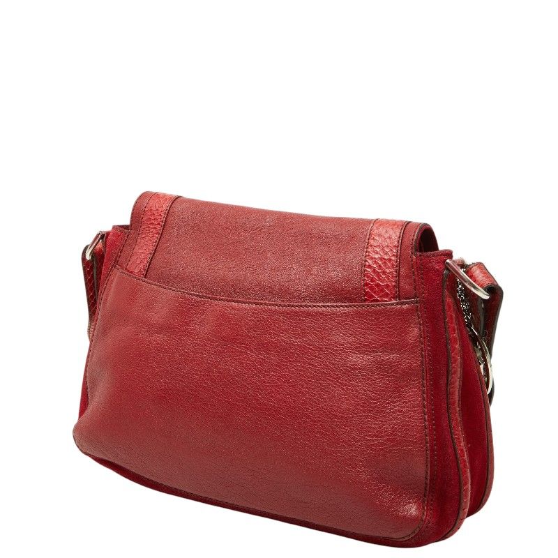 Cartier Marcello Crossbody Shoulder Bag Red Leather Suede — view 2