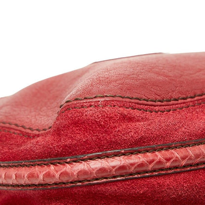 Cartier Marcello Crossbody Shoulder Bag Red Leather Suede — view 7