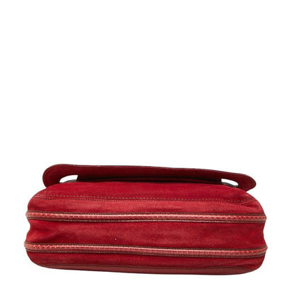 Cartier Marcello Crossbody Shoulder Bag Red Leather Suede — view 3